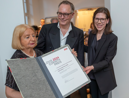 Verleihung des Lovis-Corinth-Preises an Ewa Partum am 16.5.2024 im Kunstforum Ostdeutsche Galerie